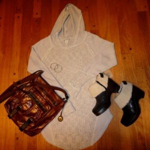 Ruff Hewn shabby chic "low high" hoodie